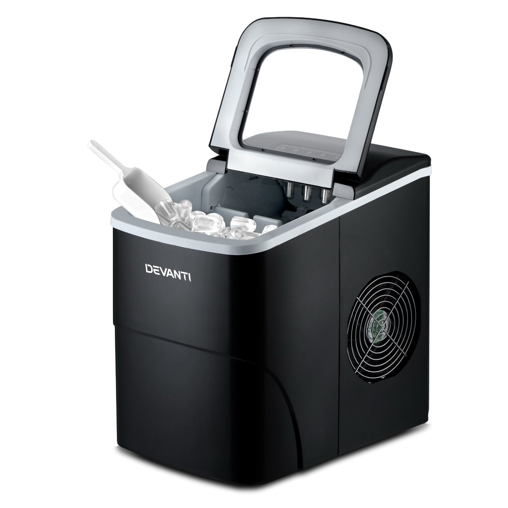 Devanti Portable Ice Cube Maker Machine 2L Black
