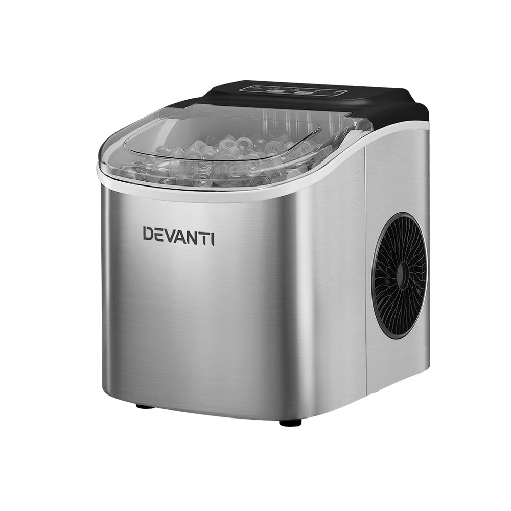Devanti 12kg Ice Maker Machine Silver