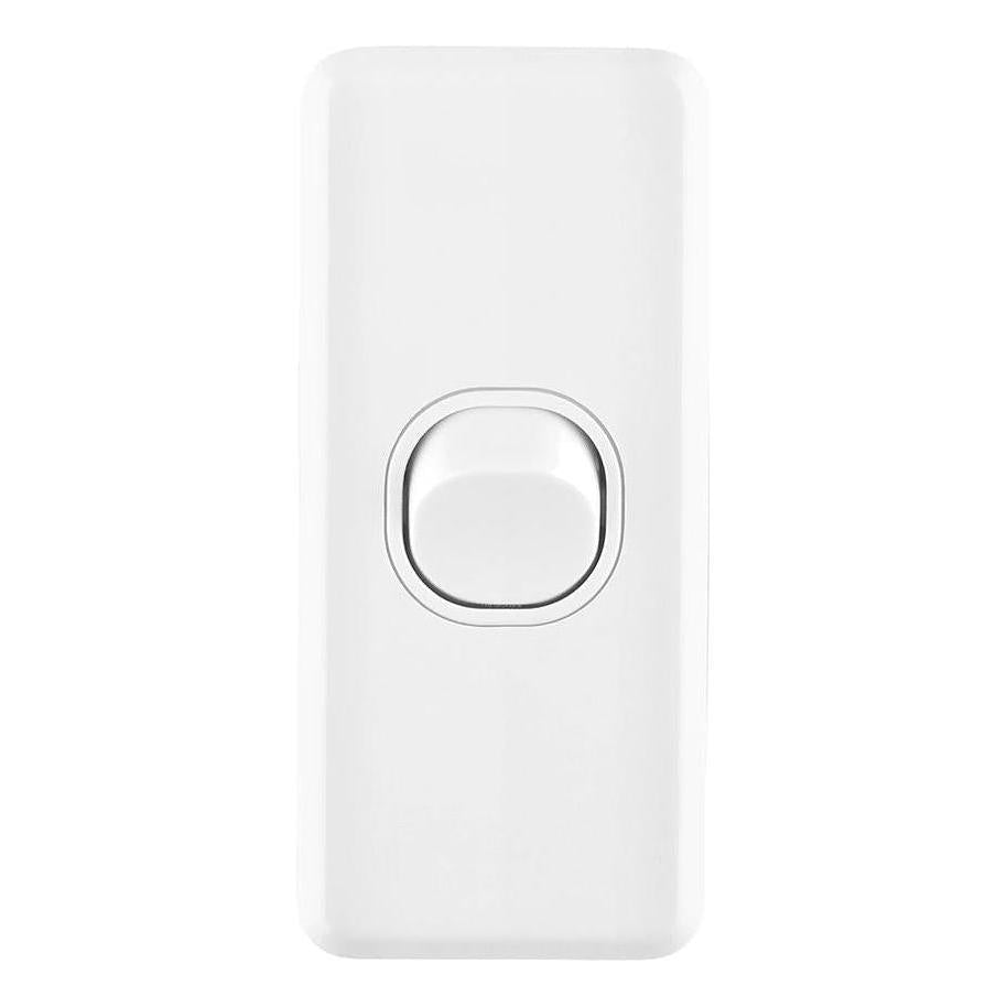 Iluma 1 Gang Architrave Light Switch White
