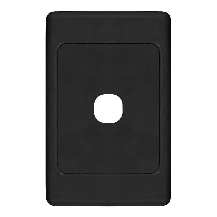 Iluma 1 Gang Light Switch Cover Plate Only Black