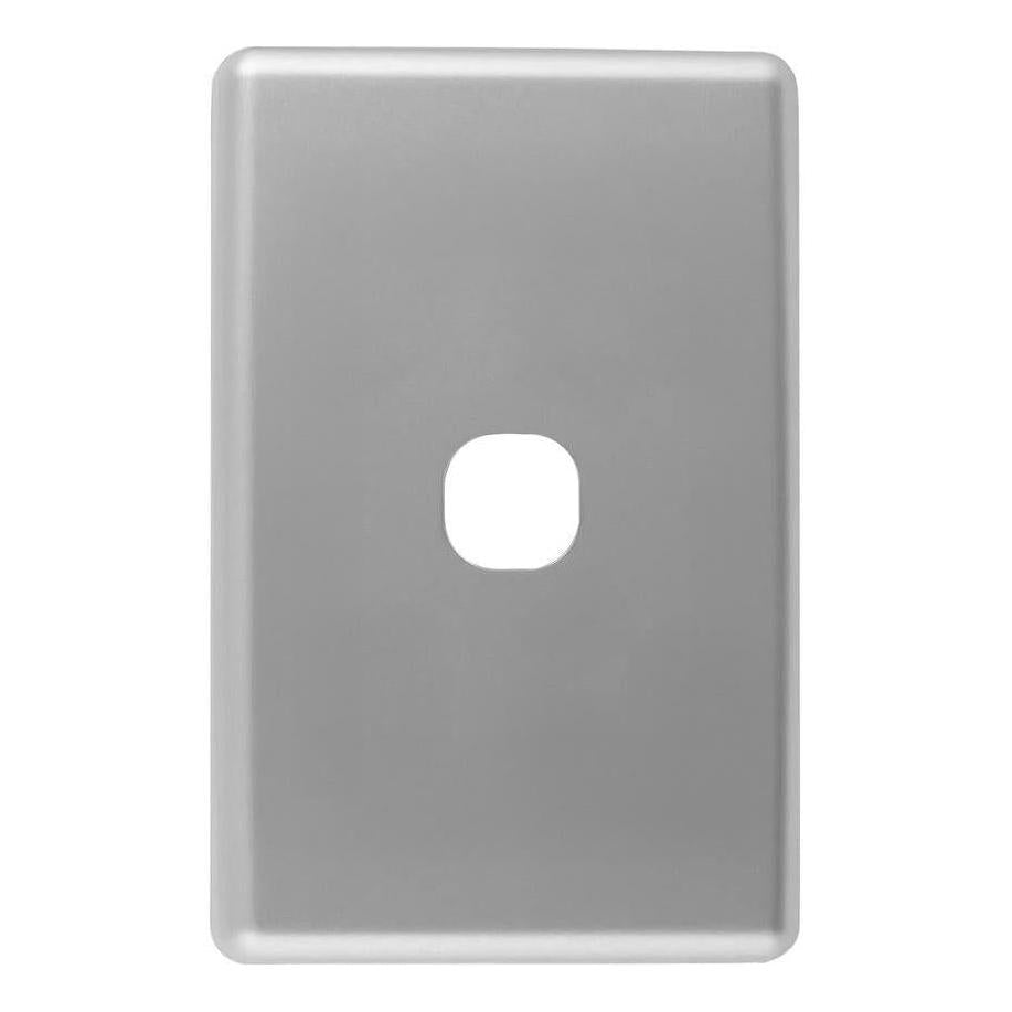 Iluma 1 Gang Light Switch Cover Plate Only Silver