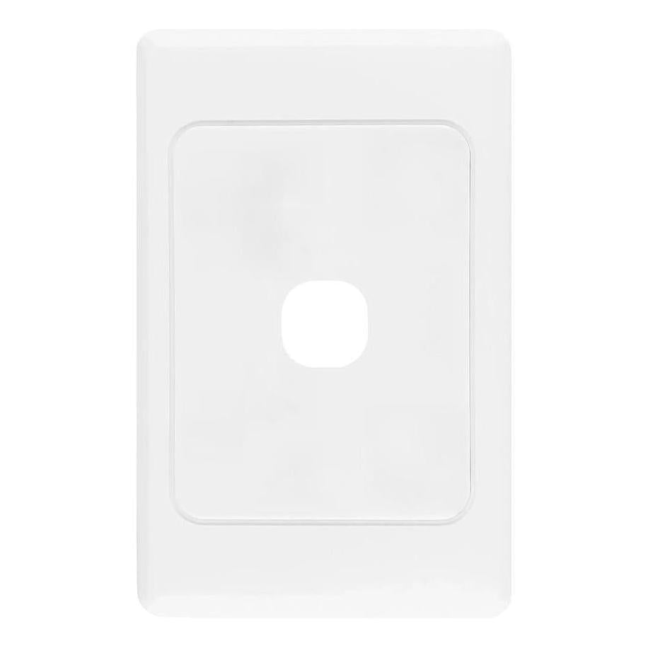 Iluma 1 Gang Light Switch Cover Plate Only White