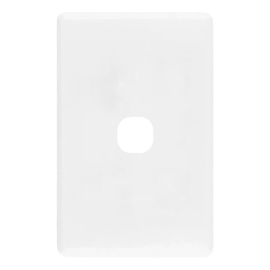 Iluma 1 Gang Light Switch Cover Plate Only White