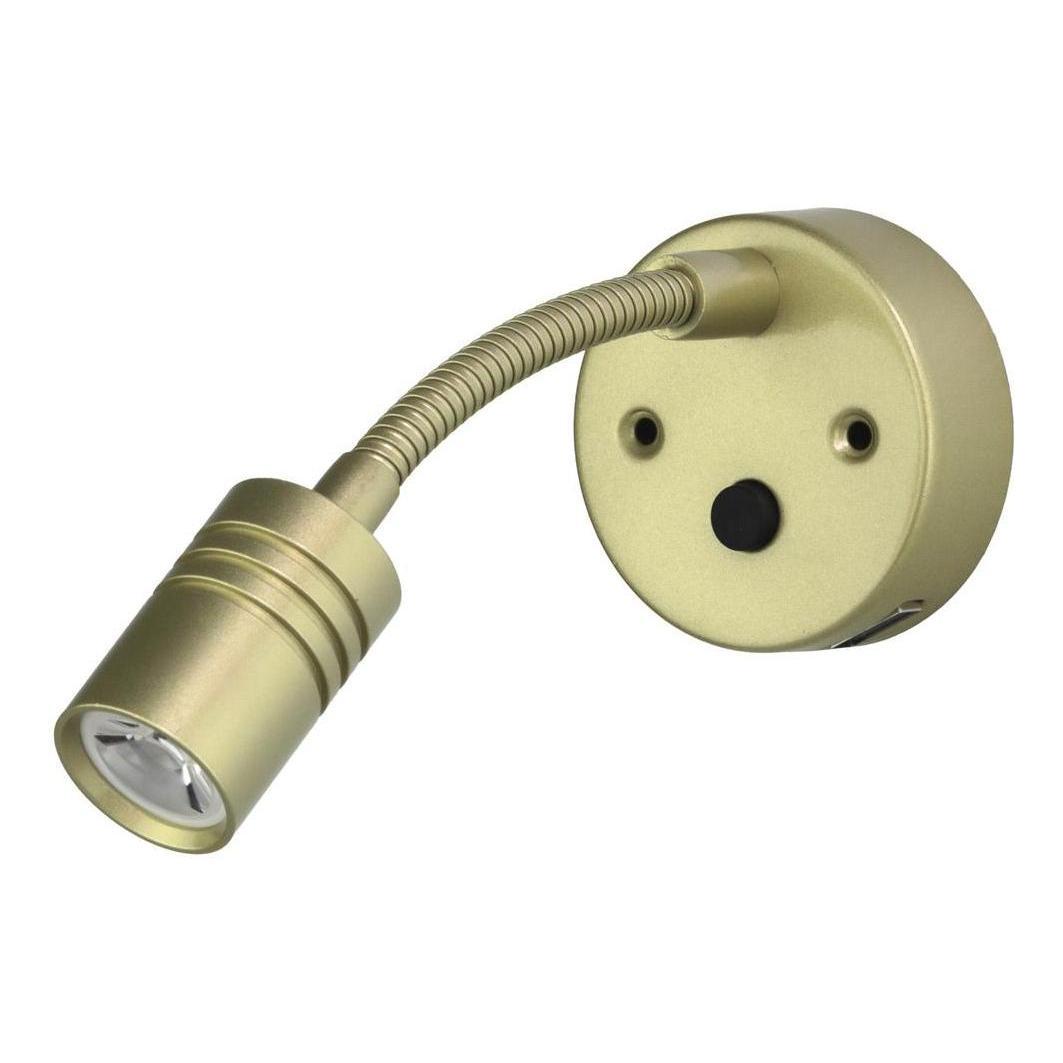 Iluma 10-24V Reading Light Flexible Dimmable Dual Colour Blue/White Light USB/USB-C Port French Gold