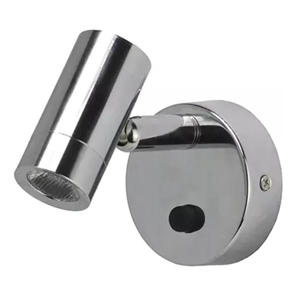 Iluma 10-30V Reading Light Swivel with Push Button Switch Chrome