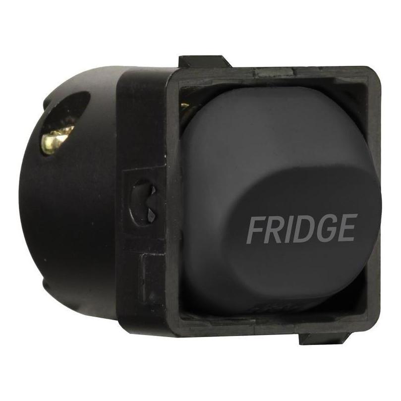 Iluma 10A Single Pole Switch Fridge Print Mechanism Black
