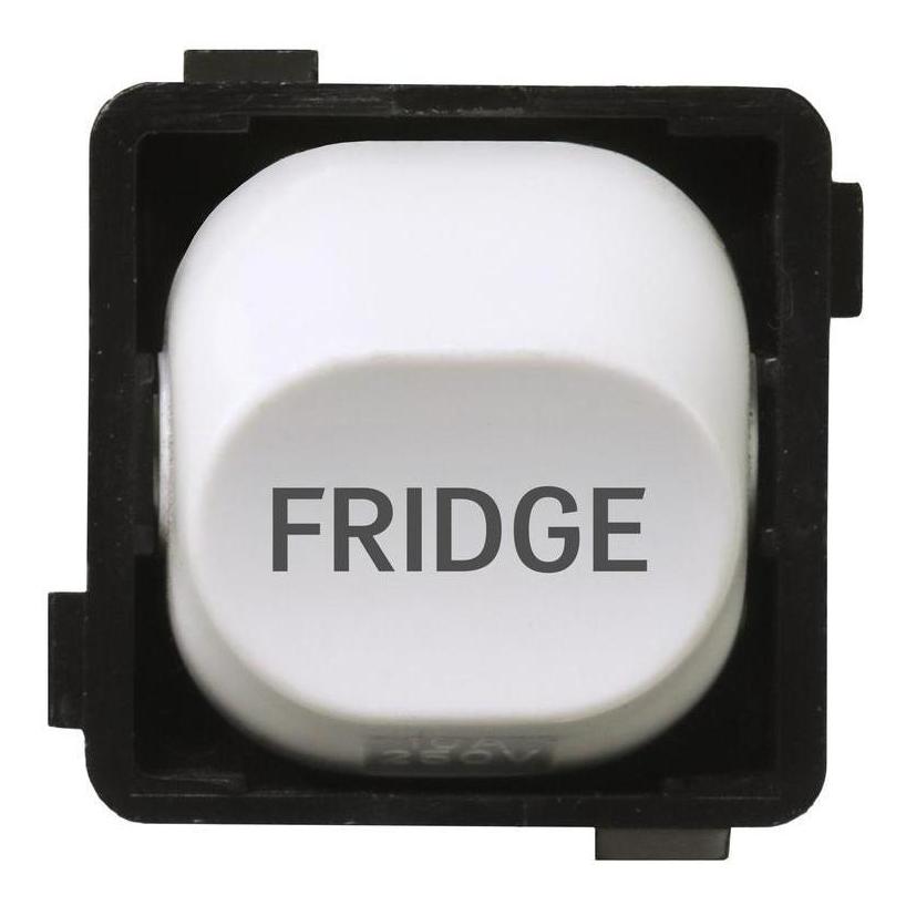 Iluma 10A Single Pole Switch Fridge Print Mechanism White