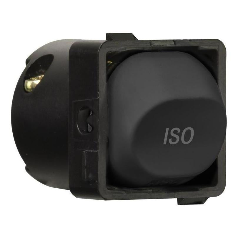 Iluma 10A Single Pole Switch ISO Print Mechanism Black