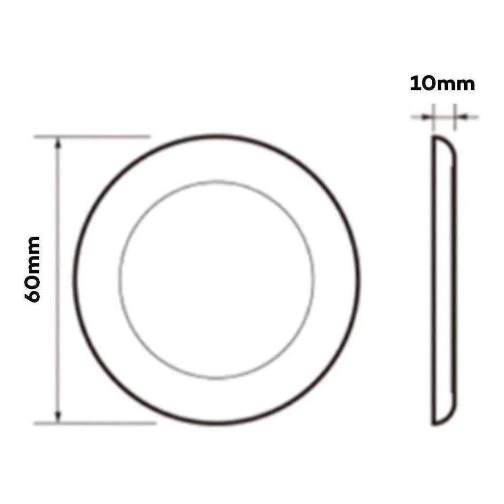 Iluma 12v Slimline LED Downlight 60mm Cool White Light - Chrome