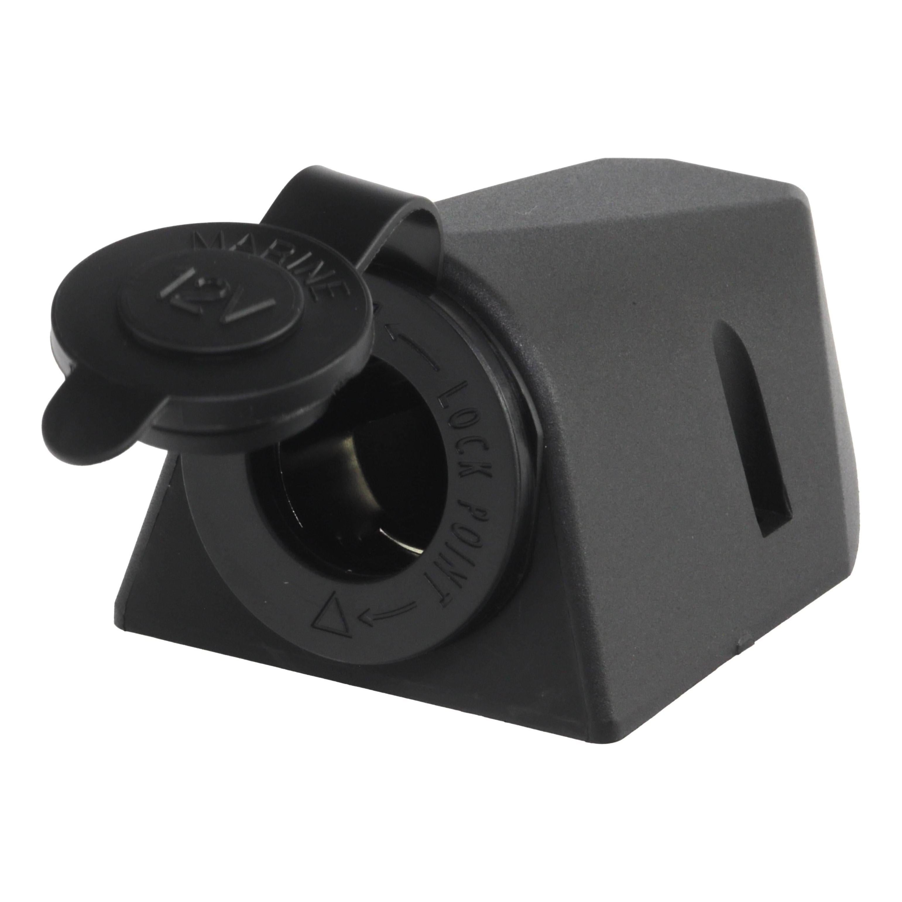 Iluma 12v Surface Mount Accessory Socket Single Black