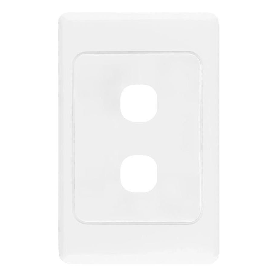 Iluma 2 Gang Light Switch Cover Plate Only White