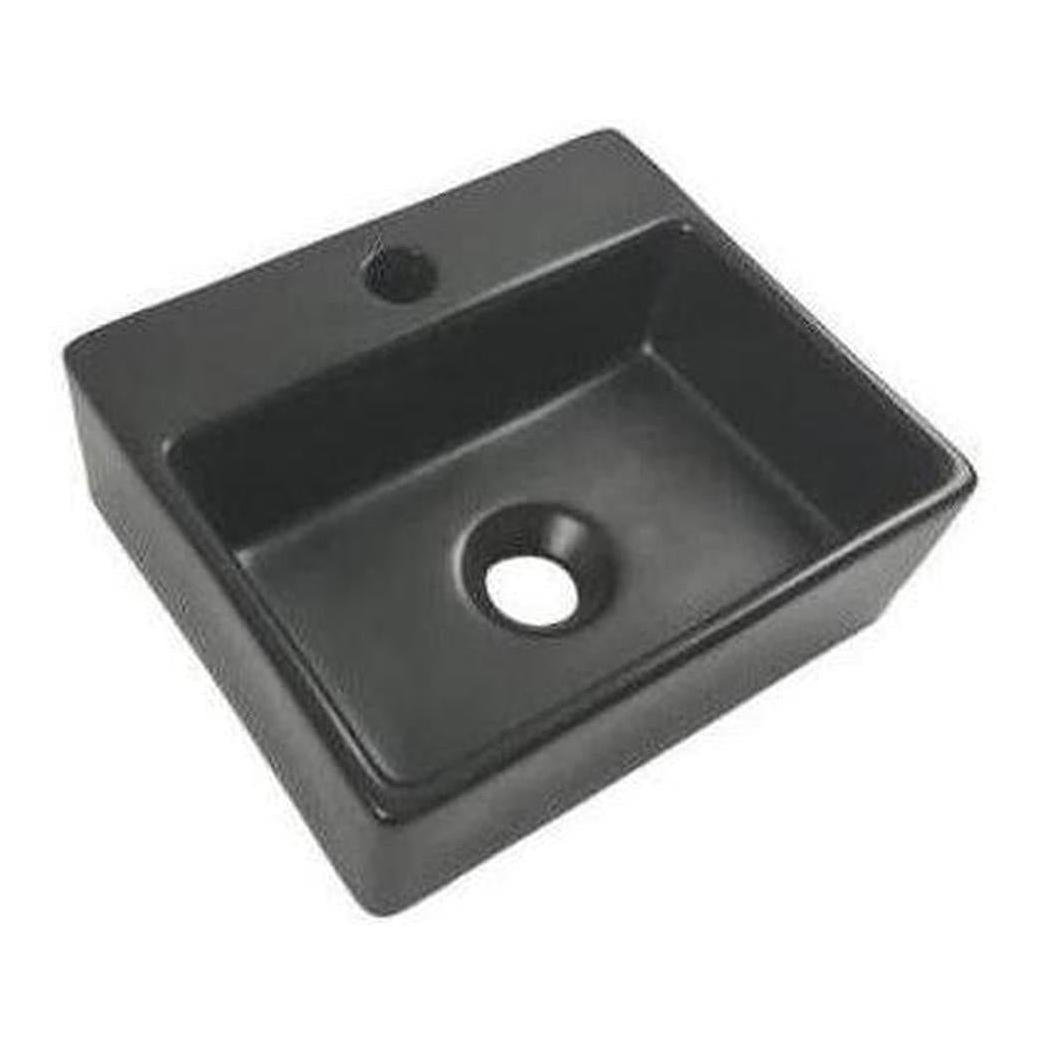 Iluma Ceramic Basin Sink 330 x 290 x 120mm Black