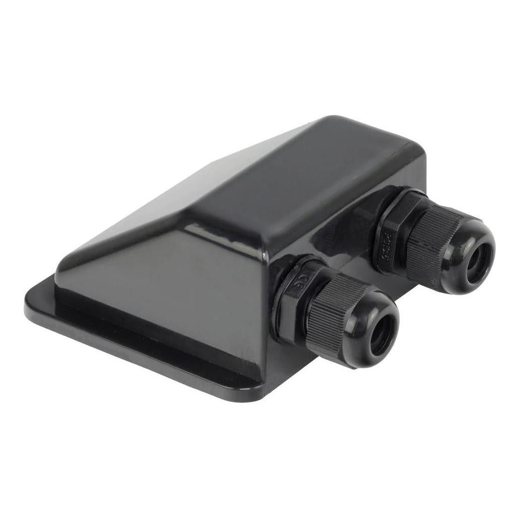 Iluma Double Cable Entry Junction Housing Box Gland for Solar Panel Wiring Black ILU-BEB