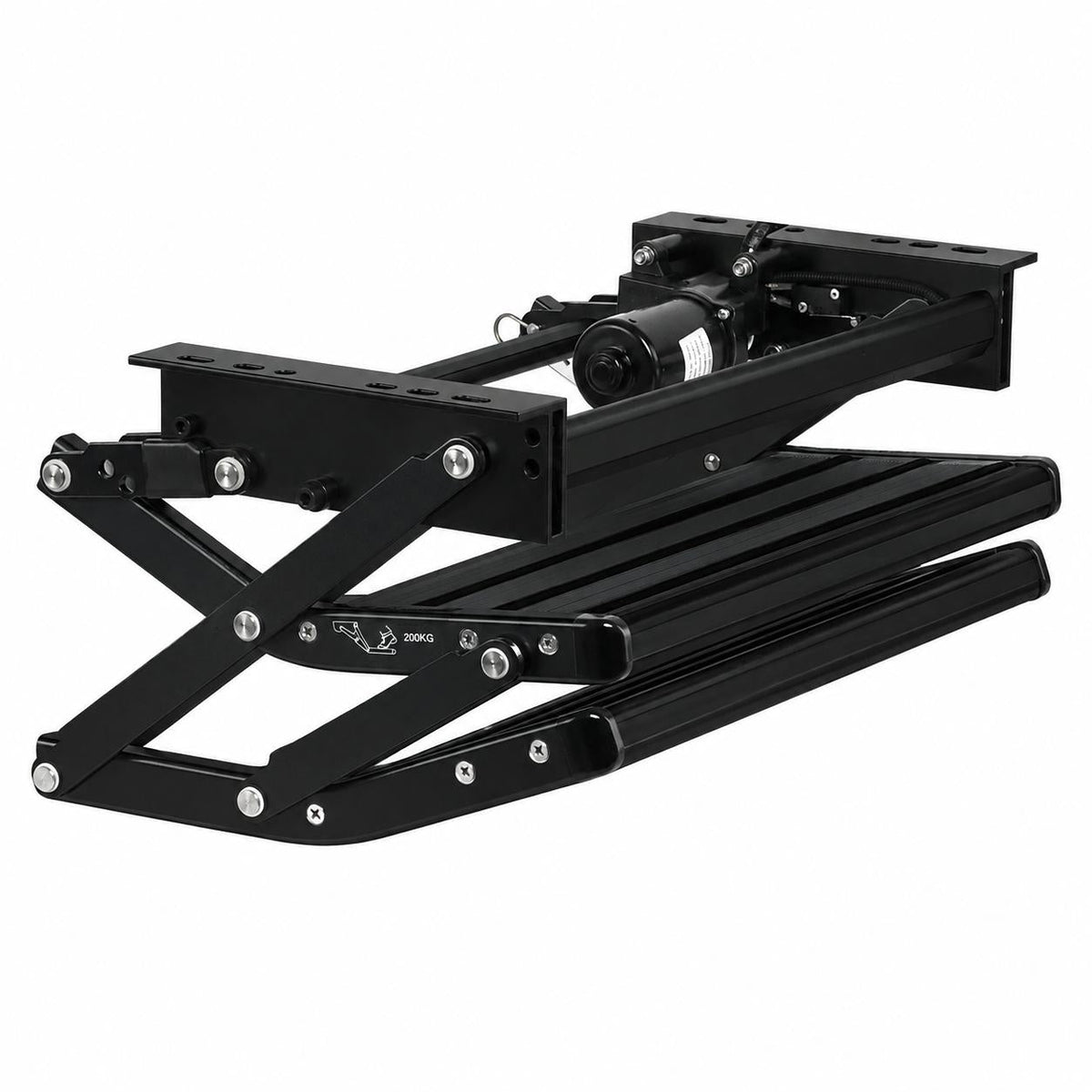 Iluma Double Electric Aluminium Step Inc Amber LED Light Black