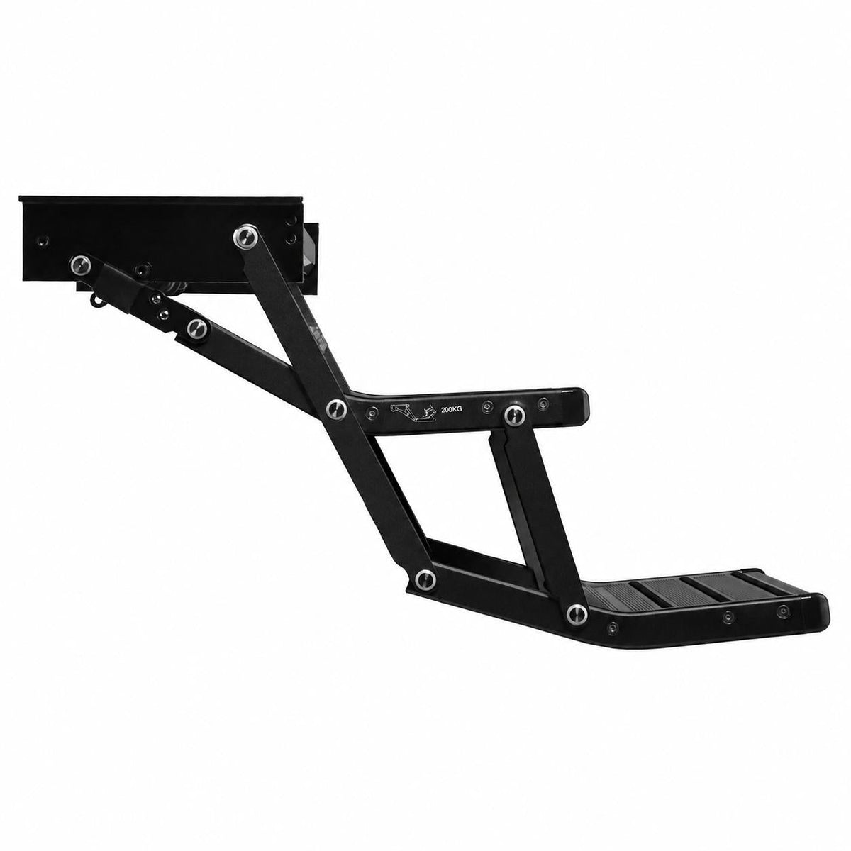 Iluma Double Electric Aluminium Step Inc Amber LED Light Black