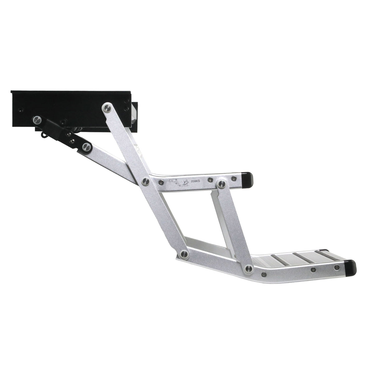 Iluma Double Electric Aluminium Step Inc Amber LED Light Silver