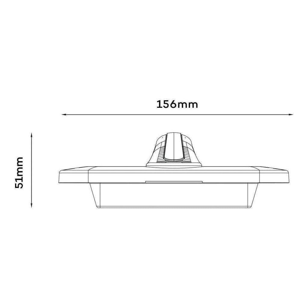 Iluma Led Dimmable Grab Handle White Light with Blue Night Light Black Bargman Style