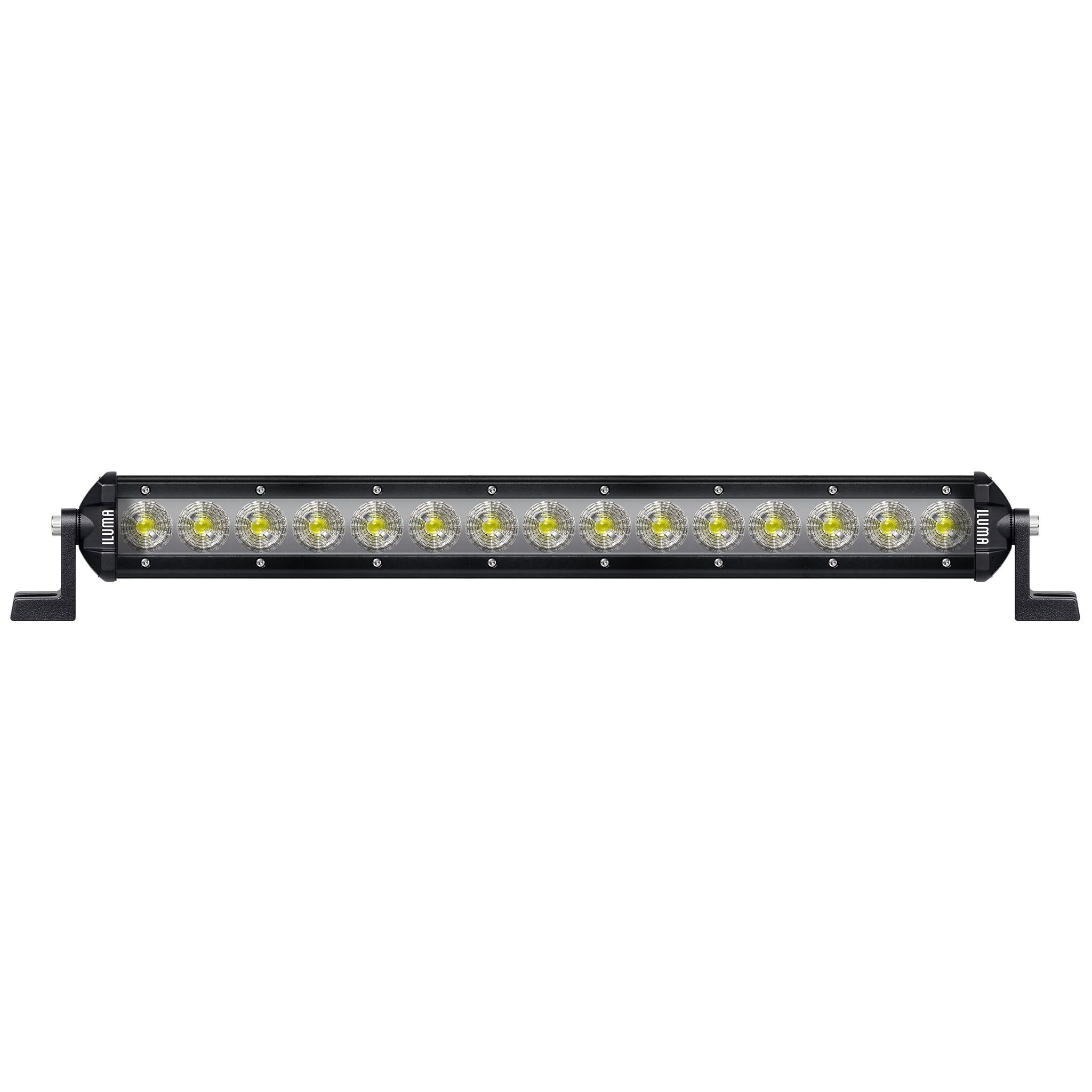 Iluma Light Bar 3W Cree 15 LED Amber/White Bug Light 17" 435mm Length Flood Beam Black