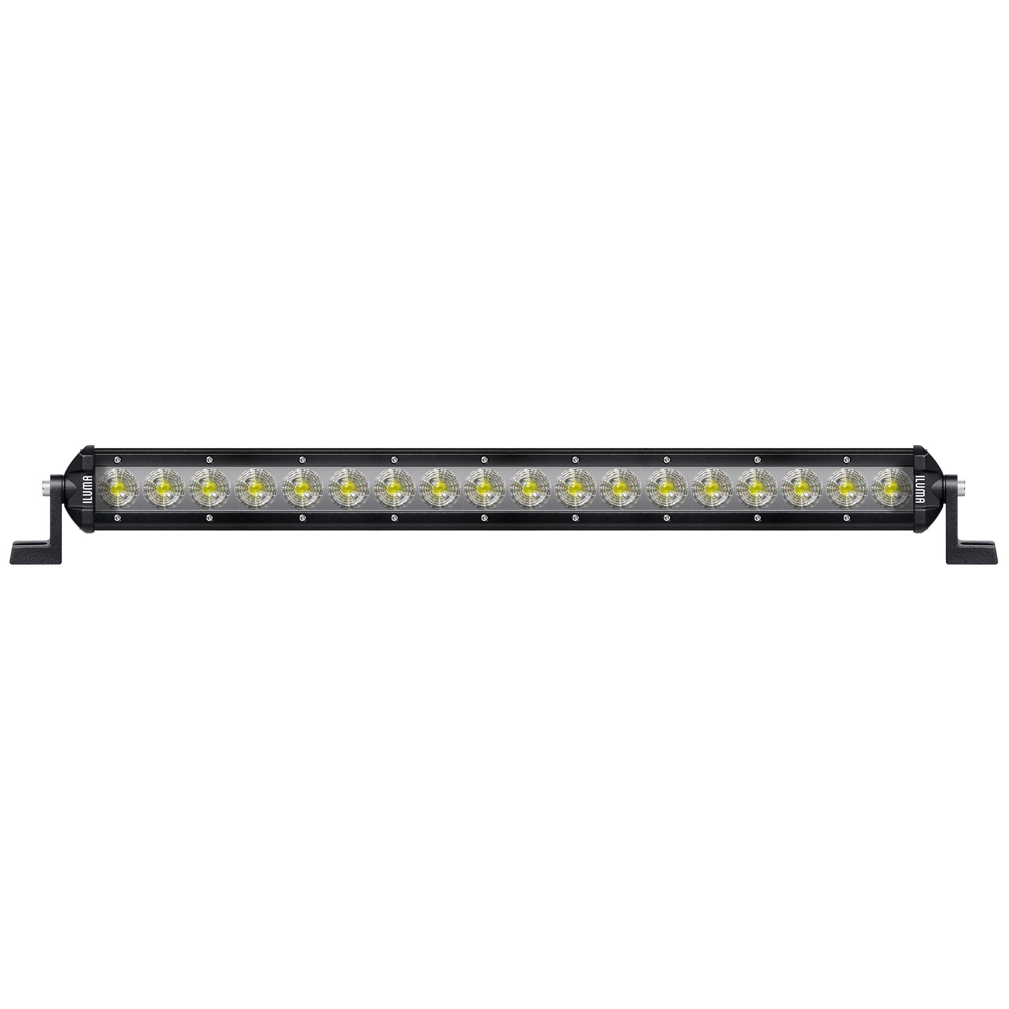 Iluma Light Bar 3W Cree 18 LED Amber/White Bug Light 20" 516mm Length Flood Beam Black