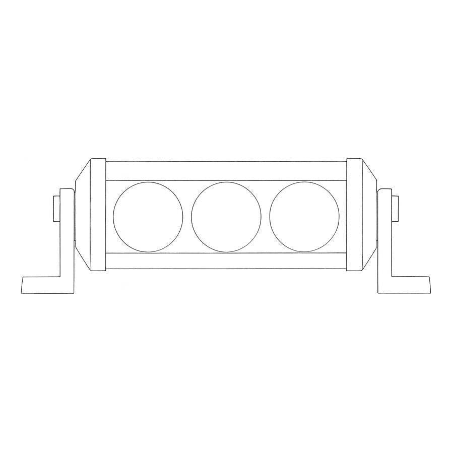 Iluma Light Bar 3W Cree 3 LED 4.5" 111mm Length Flood Beam Black