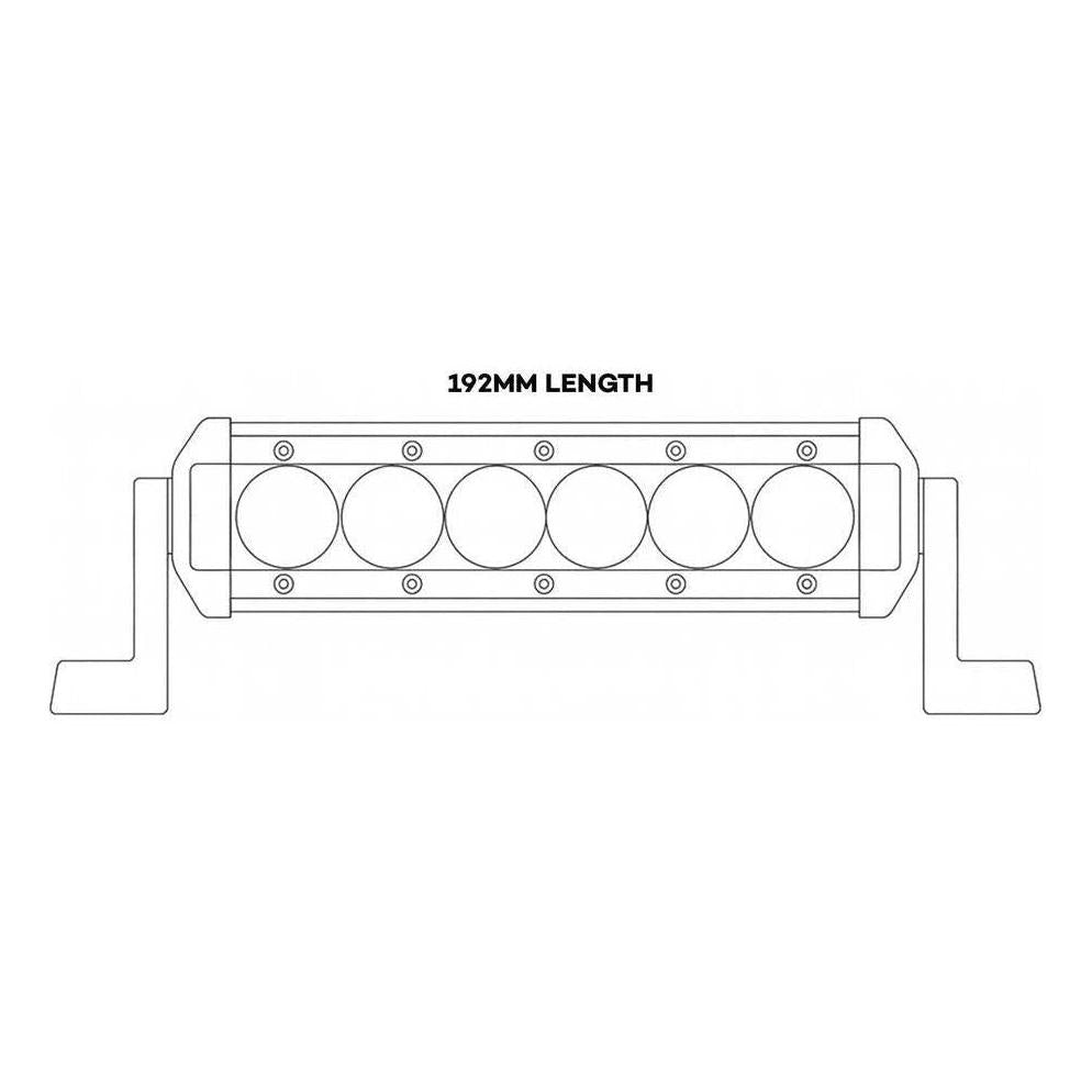 Iluma Light Bar 3W Cree 6 LED 7.5" 192mm Length Flood Beam White