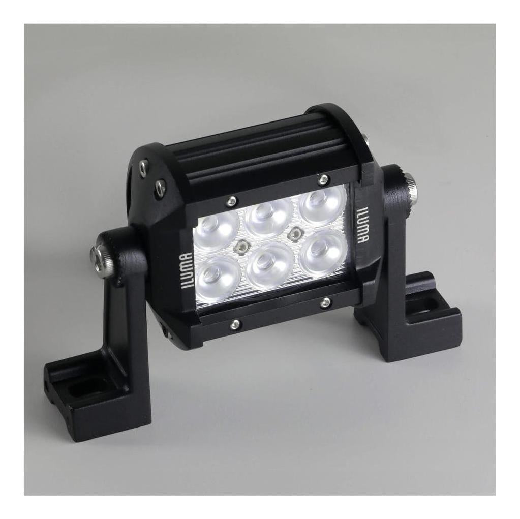 Iluma Light Bar Double Row 3W Cree 6 LED 3.8" 96mm Length Flood Beam Black