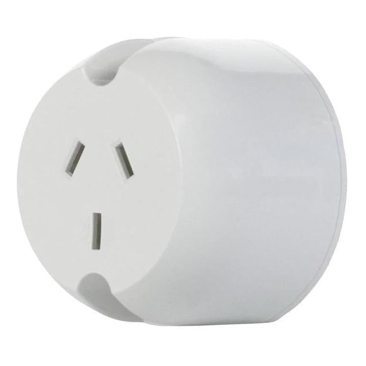 Iluma Panel Mount Plug Base Surface Socket GPO PowerPoint 70mm White