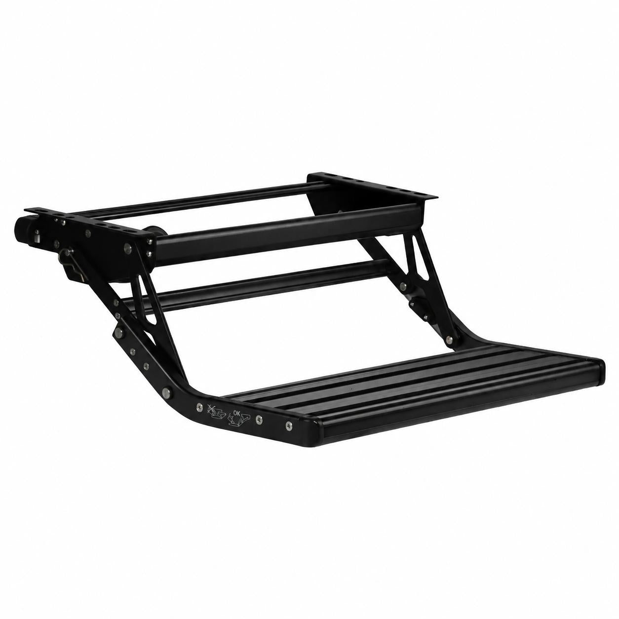 Iluma Single Electric Aluminium Step Inc Amber LED Light Black