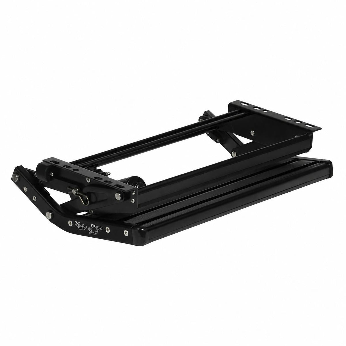 Iluma Single Electric Aluminium Step Inc Amber LED Light Black