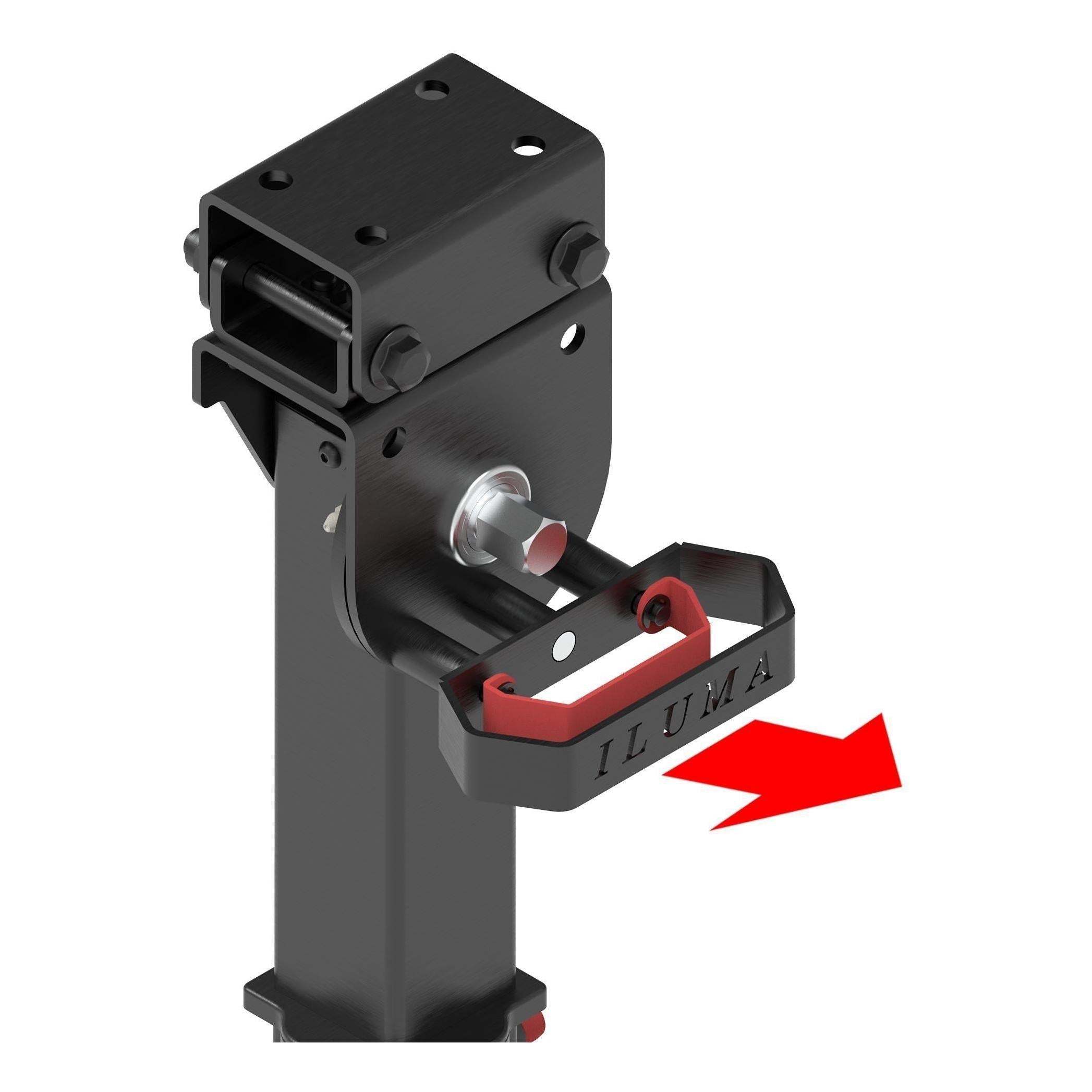Iluma Telescopic Drop Down Stabilizer leg Corner Steadies 550 - 880mm Black
