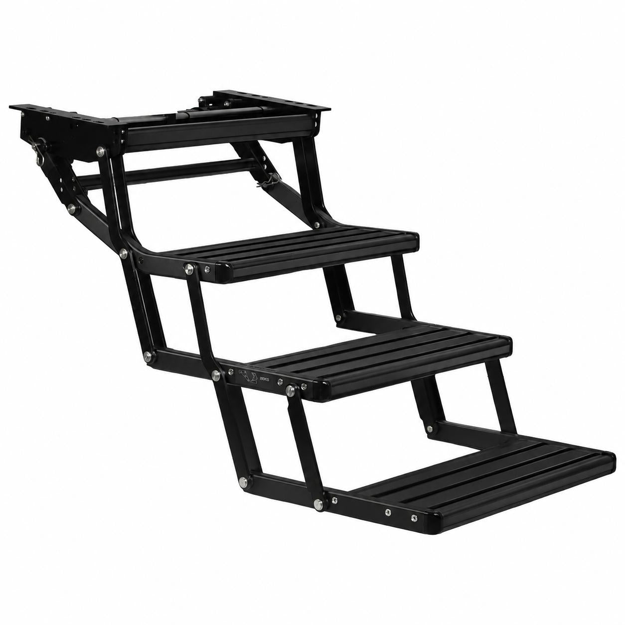 Iluma Triple Electric Aluminium Step Inc Amber LED Light Black
