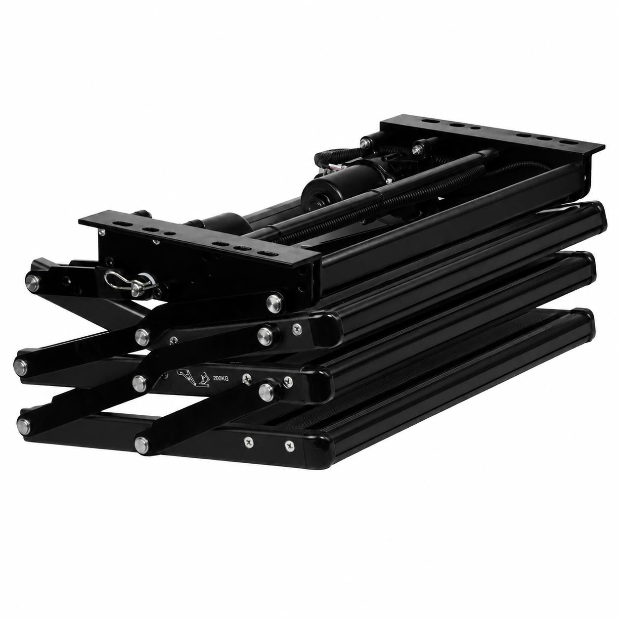 Iluma Triple Electric Aluminium Step Inc Amber LED Light Black