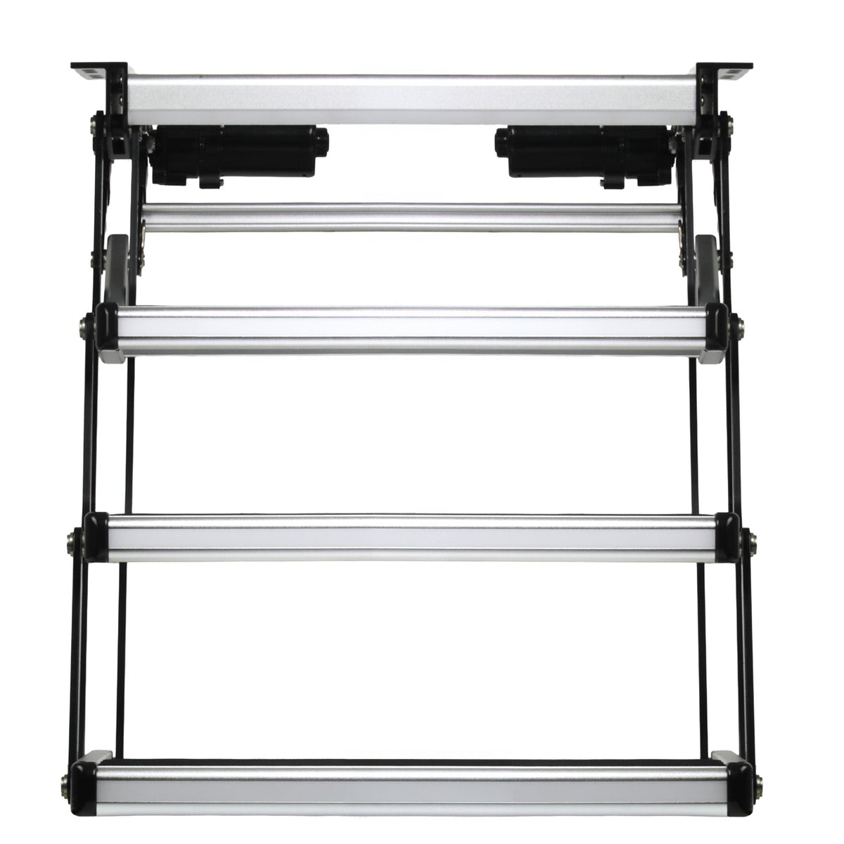 Iluma Triple Electric Aluminium Step Inc Amber LED Light Silver