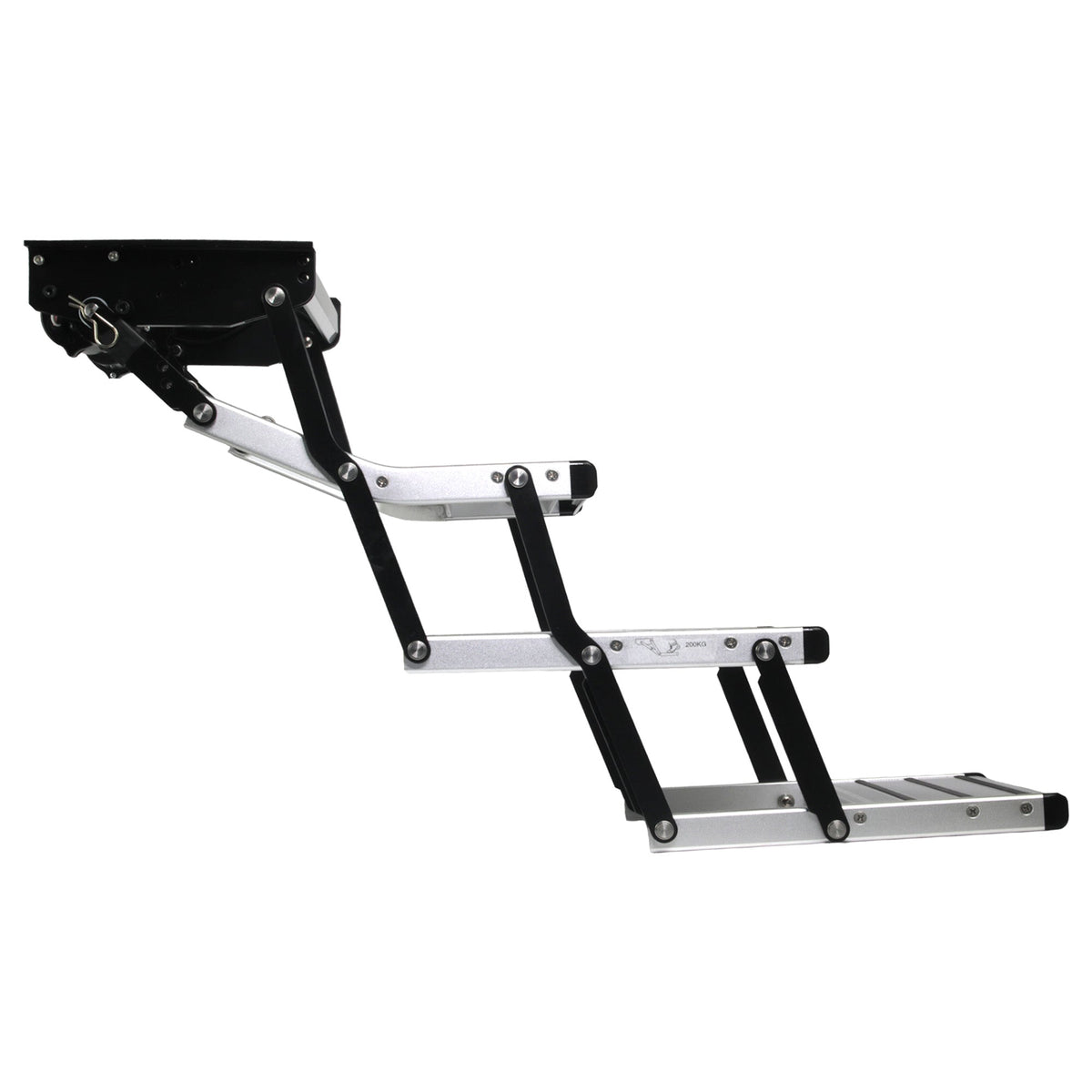 Iluma Triple Electric Aluminium Step Inc Amber LED Light Silver