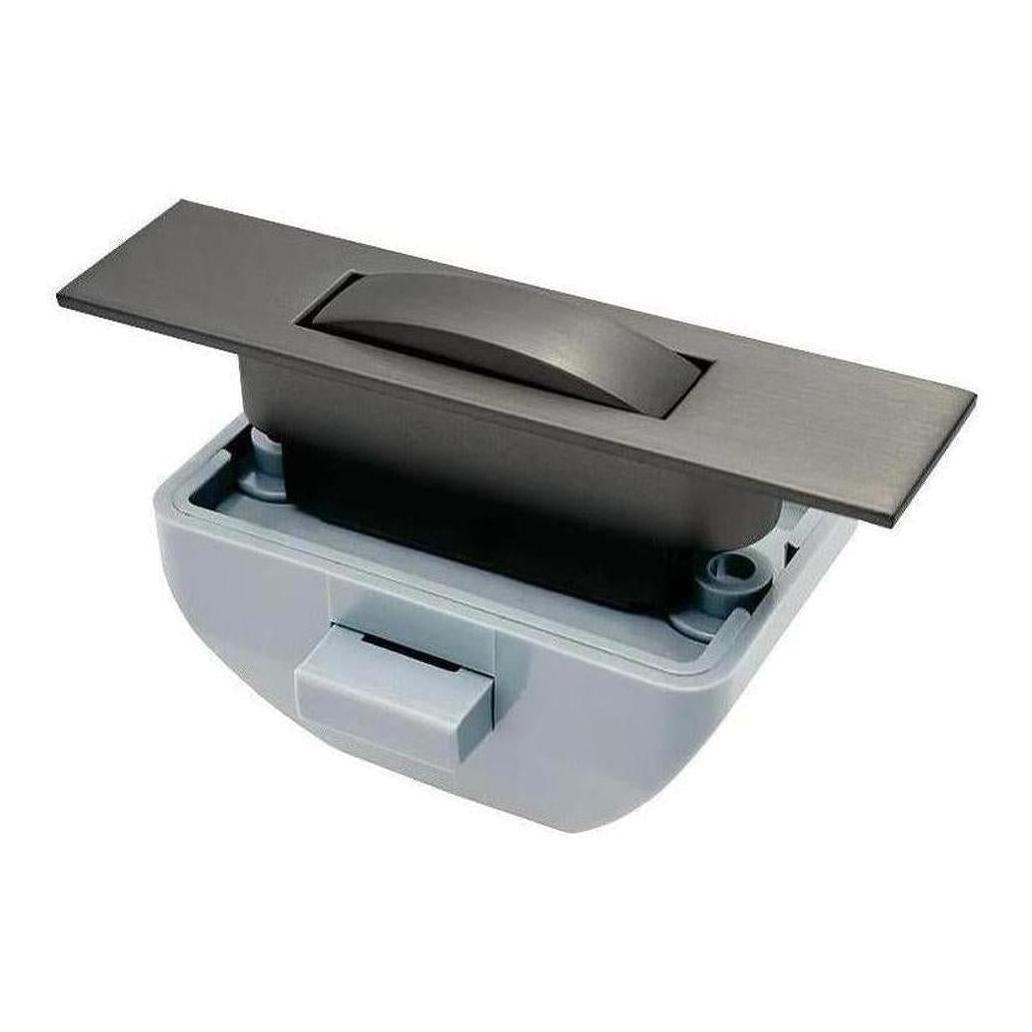 Karina Push Lock Cabinet Handle Gunmetal Grey