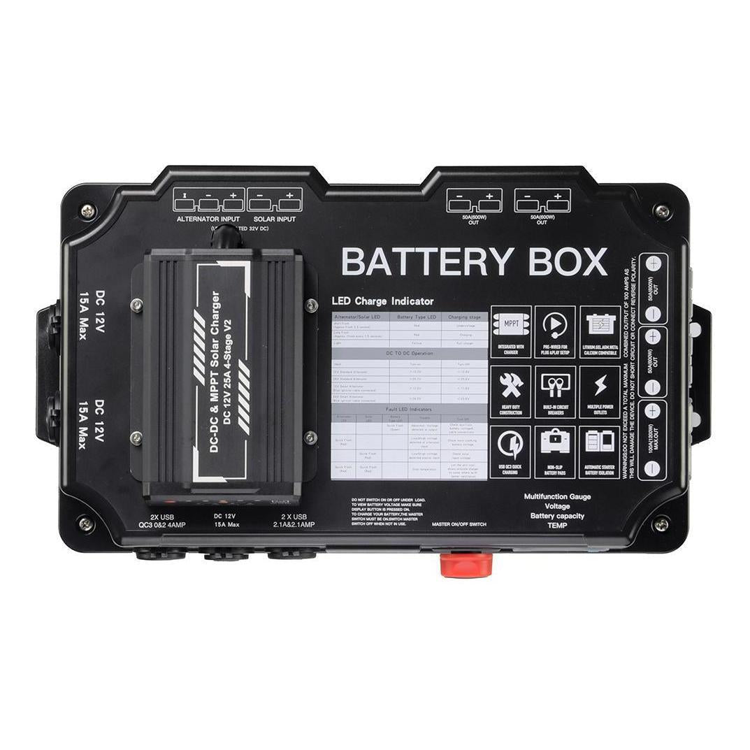 Kong 12V Battery Box Power Station With 25 Amp DC-DC Charger IP66