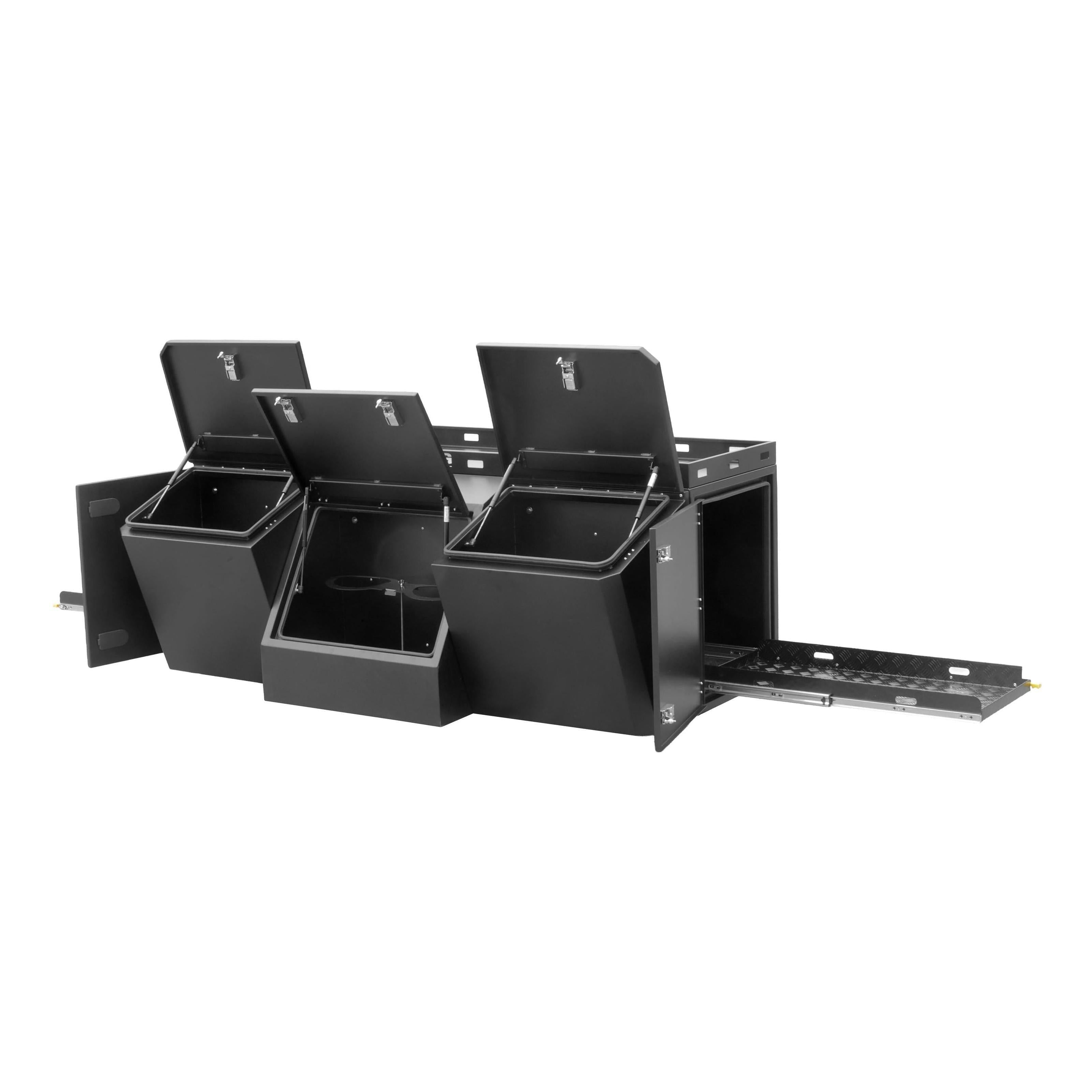 Kong Black Aluminium Beast Tool Box 4 Compartments 2100x1133x755mm