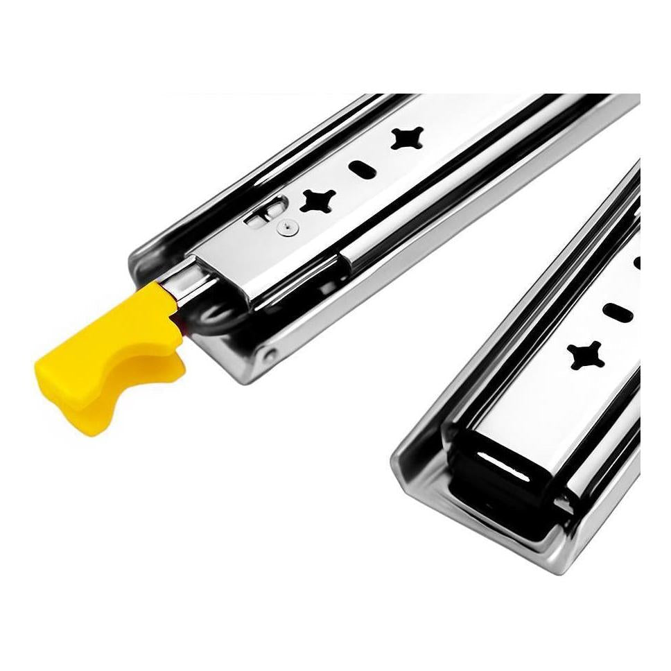 Kong Heavy Duty RH/LH Locking Drawer Slides Stainless Steel 1000mm - 120Kgs Pair