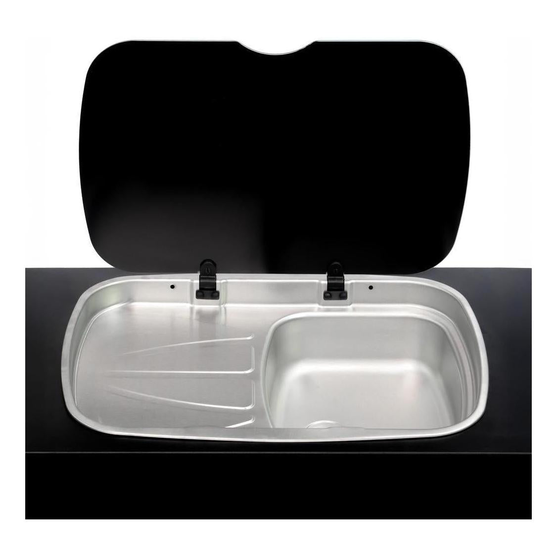Kong Slide Out Kitchen 1200 x 500mm inc Thetford K1540 Mini Grill / MK3 Argent Sink - Black