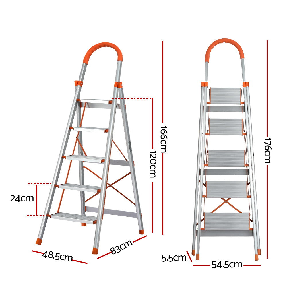 Giantz 5 Step Ladder Multi-Purpose