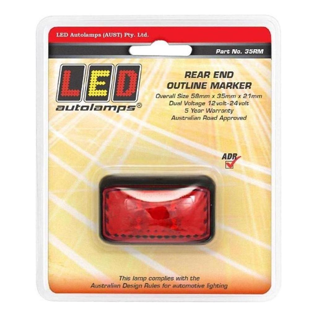 LED Autolamp 10V/30V Rear Position Outline Marker 58x35x21mm