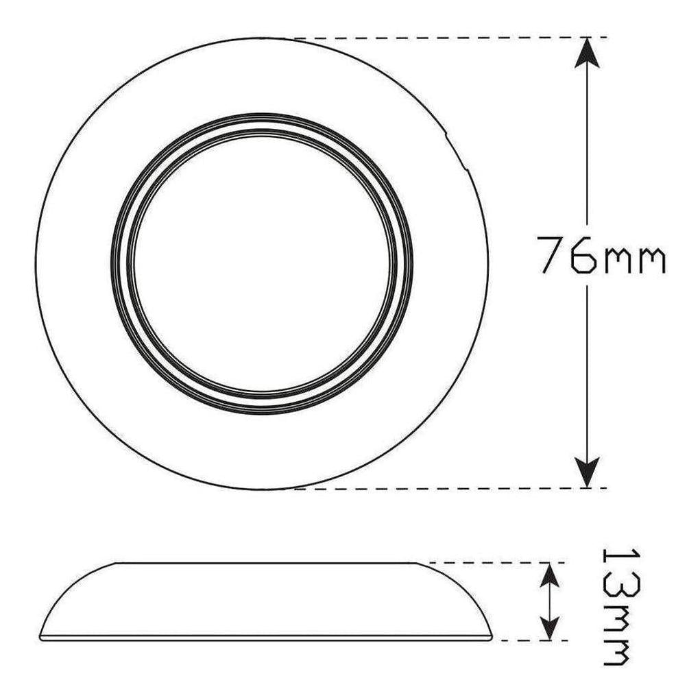LED Autolamp 10V/30V Small Round Interior/Exterior Lamp IP67
