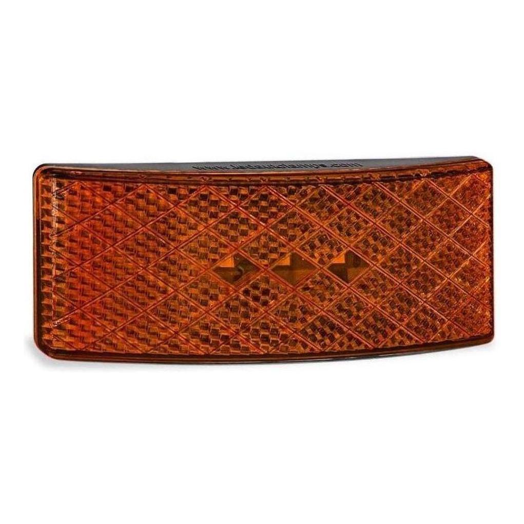 LED Autolamp 12/24V Amber Side Marker with Built in Reflector 100x38x13mm