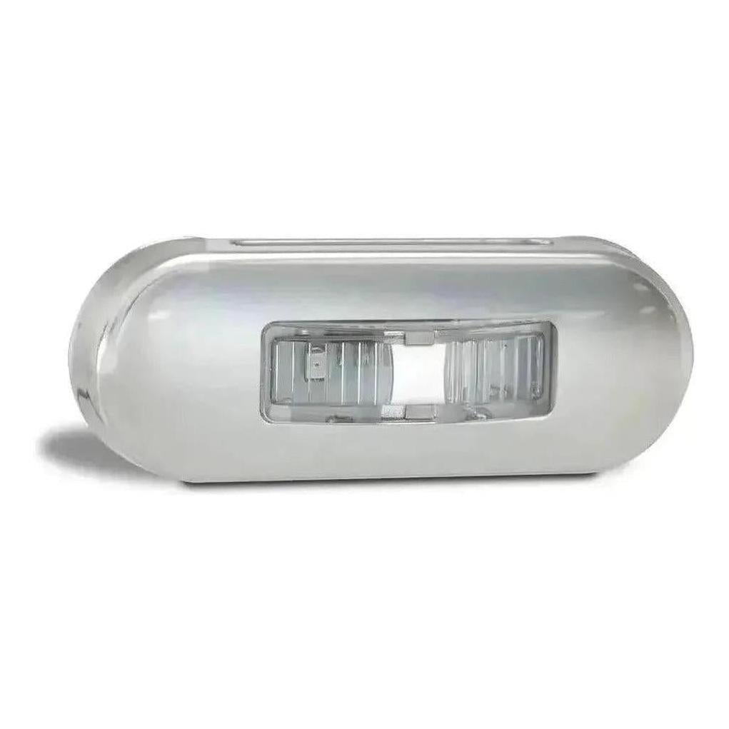 LED Autolamp 12/24V Side Marker Clear Lens Red/Amber LED Stainless Steel Bezel