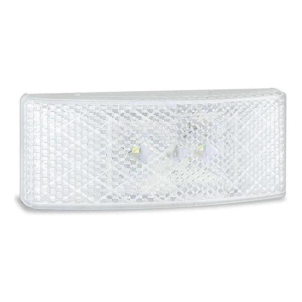 LED Autolamp 12/24V White Side Marker with Built in Reflector 100x38x13mm