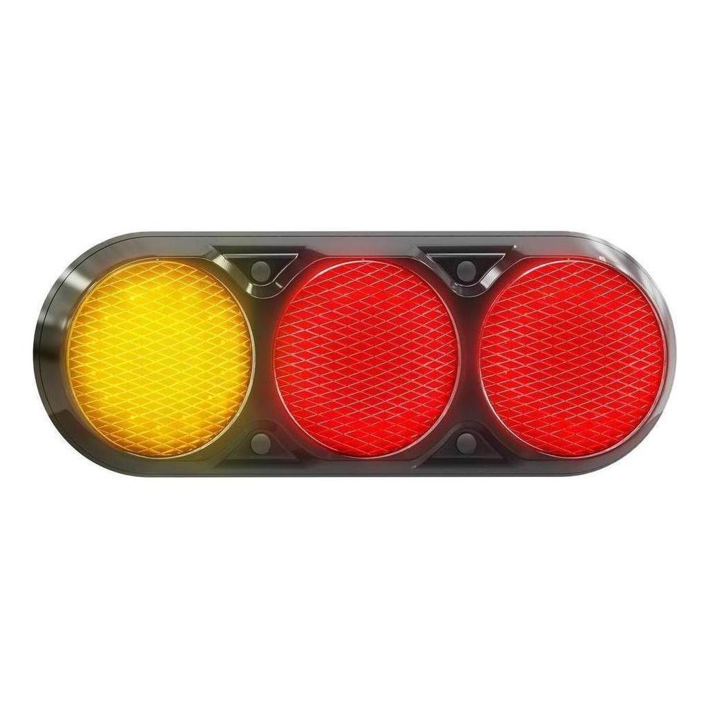 LED Autolamp 12V Combination Stop/Tail/Indicator Taillight Clear Lense Black 407x147x35mm