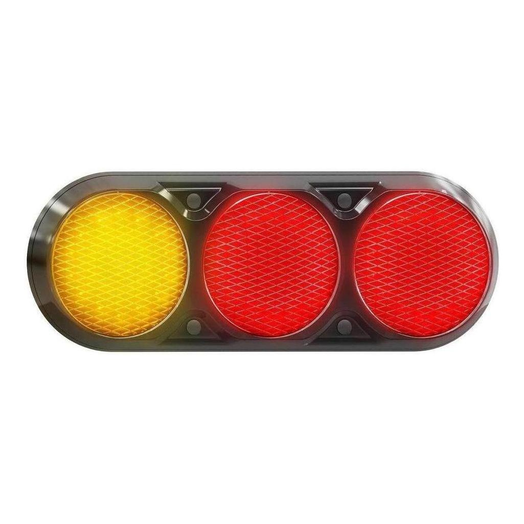 LED Autolamp 12V Combination Stop/Tail/Indicator Taillight Color Lense Black 407x147x35mm