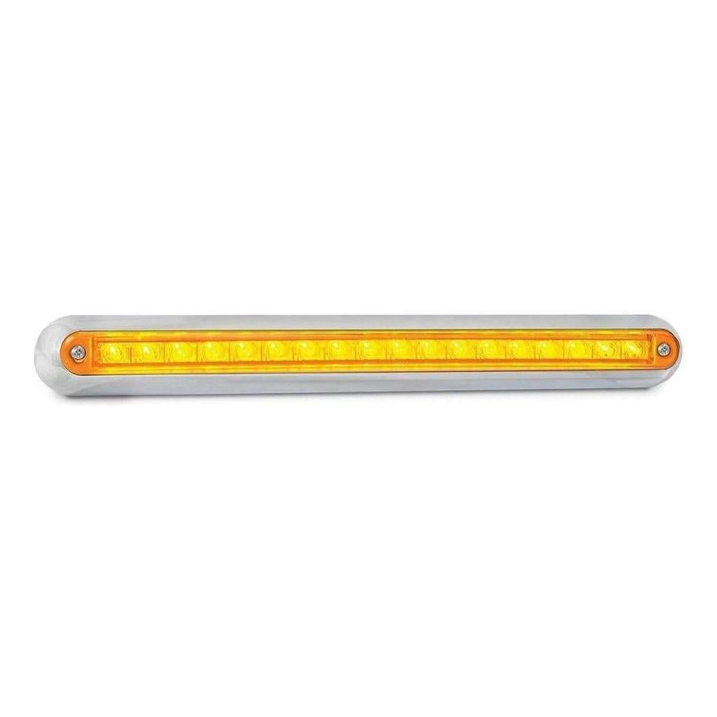LED Autolamp 12V Indicator LED Strip Light In Chrome Bracket Blister