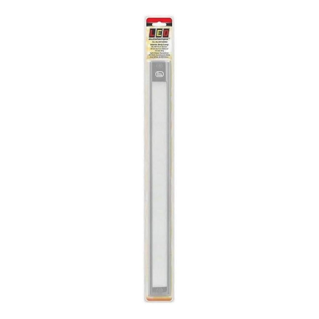 LED Autolamp 12V Interior Strip Light with Touch Sensor Switch Silver 410x40x11mm