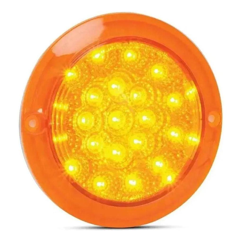 LED Autolamp 12V Round Amber Indicator Taillight 130mm